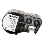 Brady M4C-500-595-BK-WT etiquetas de vinilo blanco sobre negro 12,70 mm x 7,62 m | BRAM4C-500-595-BK-WT