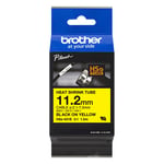 Brother HSe-631E cinta de tubo termocontraíble negro sobre amarillo 12 mm | BROHSE631E