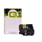 Q-Nomic  HSe-611E cinta termorretráctil negra sobre amarilla de 6 mm | QNHSE611E