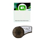 Q-Nomic M21-500-595-WT Cinta de vinilo negro sobre blanco 12,7 mm x 6,40 m | QNM21-500-595-WT