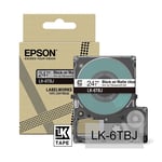 Epson LK-6TBJ cinta mate negra sobre transparente 24mm | EPSC53S672067