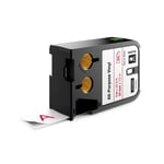 Dymo XTL 1868758 cinta vinilo rojo sobre blanco 24mm | DYM1868758