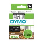 Dymo 53713 (S0720930) cinta plástica negro sobre blanco 24mm | 53713