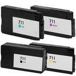 Q-Nomic 711 Pack 4 cartuchos de tinta (BK/C/M/Y) | QNB-711bkcmy