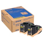 Epson S050606 Pack: 2 toner amarillo (2X S050602) | EPSS050606