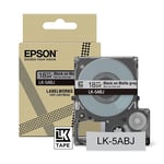 Epson LK-5ABJ cinta mate negra sobre gris claro 18mm | EPSC53S672087