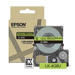 Epson LK-4GBJ cinta mate negra sobre verde 12mm | EPSC53S672077