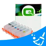 Q-Nomic PGI-580 / CLI-581 Pack Cartuchos de limpieza para 6 colores | QN-PGI580-CLI581Blue_clean