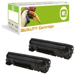 Q-nomic 78A (CE278A) Pack doble toner negro | QNB-CE278AX2