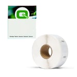 Q-Nomic S0929120 etiqueta cuadrada negro sobre blanco 25 x 25mm | QNS0929120