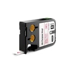 Dymo XTL 1868756 cinta vinilo rojo sobre blanco 12mm | DYM1868756