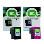 Q-Nomic Pack Ahorro 301XL Negro + tri-color | QNB-301XL