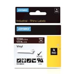 Dymo 1805412 IND Rhino cinta vinilo blanco sobre marrón 12mm | DYM1805412