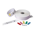 Zebra Z-Band 10004443-1 adhesivas blancas y rajas rojas 25x279mm | ZEB10004443-1