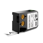 Dymo XTL 1868808 envoltura de cable flexible negro sobre blanco 24mm | DYM1868808