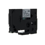 Q-Nomic TZe-S121 cinta súper adhesiva 9mm texto negro sobre transparente (8M) | QNTZe-S121