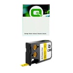 Q-Nomic 1868771 XTL cinta vinilo negro sobre amarillo 12 mm | QN1868771