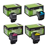 Lexmark 702 pack toners 4 colores (BK/C/M/Y) | LEXB-702