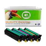 Q-Nomic CE340-1-2-3 Pack toners (BK-C-M-Y) | QNCE340serie