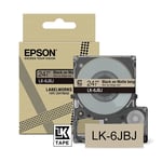 Epson LK-6JBJ cinta mate negro sobre beige 24mm | EPSC53S672092