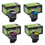 Lexmark 702H pack toners 4 colores XL (BK/C/M/Y) | LEXB-702H