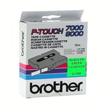 Cinta Brother TX-D31 texto negro sobre verde neón 12mm | BROTXD31