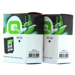 Q-Nomic Pack Ahorro 2 X BC-02 Cartuchos de Tinta Negros | QNB-BC02tp