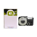 Q-Nomic Casio XR-18BKS cinta plateada sobre negra de 18 mm | QNIR18BKS1