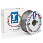 REAL filamento PLA 1,75 mm plata (1 kg) | 3DREALPLA175-2300