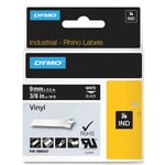 Dymo 1805437 IND Rhino cinta vinilo blanco sobre negro 9mm | DYM1805437