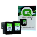 Q-Nomic Pack 300XL cartucho de tinta negro (2 unidades) | QNB-CC641BK2X