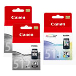 Canon Pack Ahorro 2 x PG512 + CL511 | CANB-2PG512-CL511