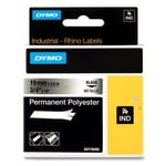 Dymo 18487 (S0718200) IND Rhino poliéster negro sobre metalizado 19mm | S0718200