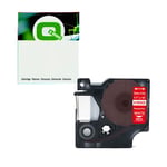 Q-Nomic 1805429 IND Rhino cinta vinilo blanco sobre rojo 24 mm | QN1805429