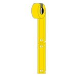 Brady M6-10x75-7598-YL etiquetas de poliuretano amarillas 10 mm x 75 mm | BRAM6-10X75-7598-YL