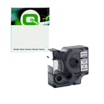 Q-Nomic 18489 (S0718120) nylon flexible negro sobre blanco 19mm | QNS0718120