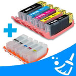 Q-Nomic Pack PGI-580XXL y CLI-581XXL Cartuchos (5 colores) y Limpiadores | QNB-PGI-580CLI-581_ink_clean