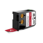 Dymo XTL 1868763 cinta vinilo blanco sobre rojo 24mm | DYM1868763