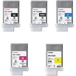 Canon PFI-102 Pack 5 cartuchos de tinta (MBK/BK/C/M/Y) | CANB-PFI-102serie