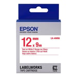 Epson LK-4WRN Cinta rojo sobre blanco 12mm (C53S654011) | EPSLK-4WRN
