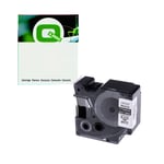 Q-Nomic 1734524 IND RHINO nylon flexible negro sobre blanco 24 mm x 3,5 m | QN1734524