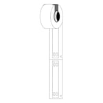 Brady M6-10x60-7598-WT etiquetas de poliuretano blancas 10 mm x 60 mm | BRAM6-10X60-7598-WT