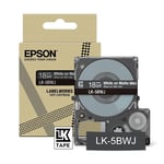 Epson LK-5BWJ cinta mate blanco sobre negro 18mm | EPSC53S672083