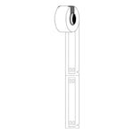 Brady M6-10x75-7598-WT etiquetas de poliuretano blancas 10 mm x 75 mm | BRAM6-10X75-7598-WT