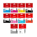 Canon PGI-72 Pack ahorro MBK/C/M/Y/R/PBK/PM/PC/GY/CO | CANB-MBK/C/M/Y/R/PBK/PM/PC/GY/CO