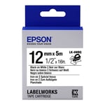 Epson LK-4WBQ Cinta negro sobre blanco 12mm (C53S654024) | EPSLK-4WBQ