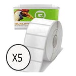 Q-Nomic RD-S05E1 Rollo de etiquetas precortadas 51 mm x 26 mm (Pack 5 unidades) | QNB-RD-S05E1