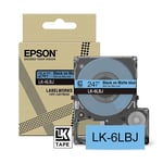 Epson LK-6LBJ cinta mate negro sobre azul 24mm | EPSC53S672082
