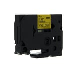 Q-Nomic TZe-FX621 cinta flexible 9mm texto negro sobre amarillo (8M) | QNTZe-FX621