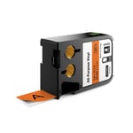 Dymo XTL 1868768 de vinilo texto negro sobre naranja 24mm | DYM1868768